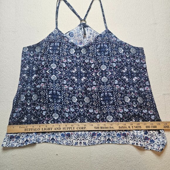 Maurices blue floral halter top - size Large - Picture 4 of 8